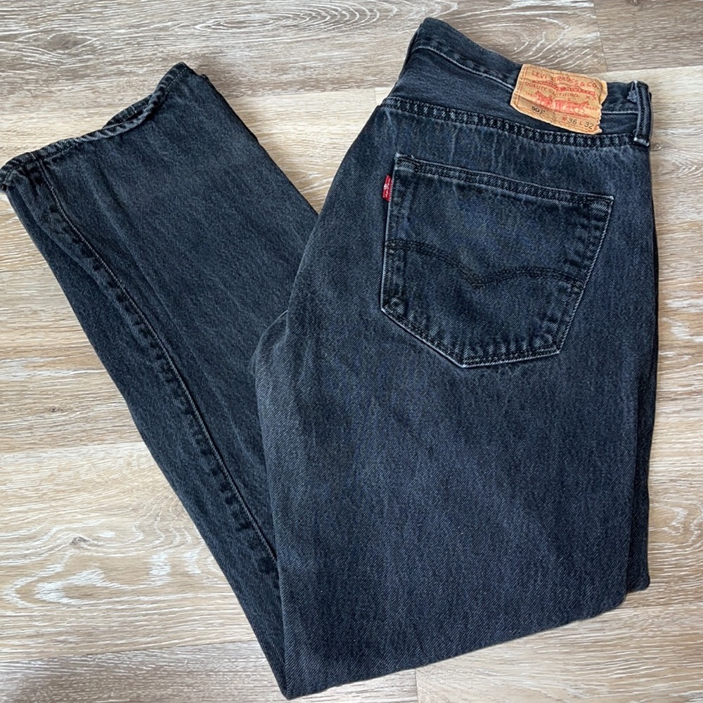 Levi’s 501 faded black jeans